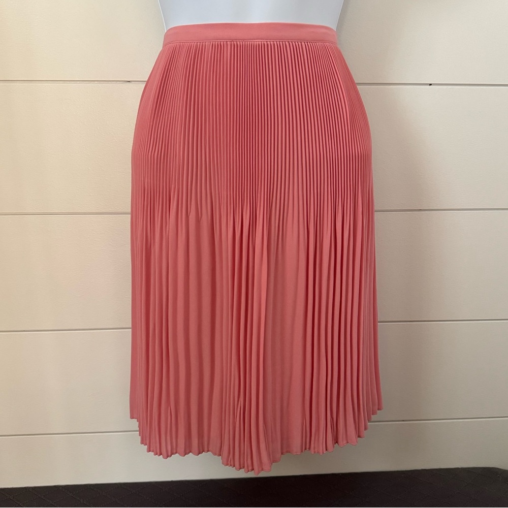 LOFT Coral Pleated A-Line Skirt, Women’s 2